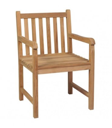 vidaXL Outdoor Chairs 6 pcs Solid Teak Wood