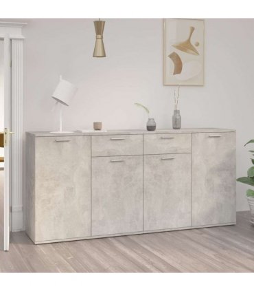 vidaXL Sideboard Concrete Grey 160x36x75 cm Engineered Wood