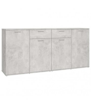 vidaXL Sideboard Concrete Grey 160x36x75 cm Engineered Wood