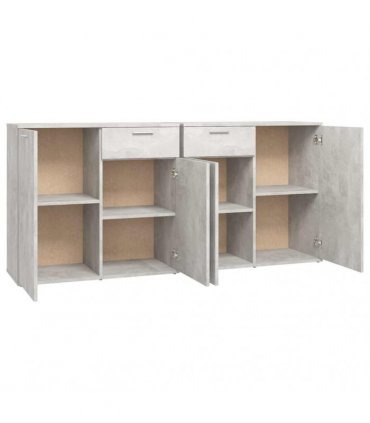 vidaXL Sideboard Concrete Grey 160x36x75 cm Engineered Wood