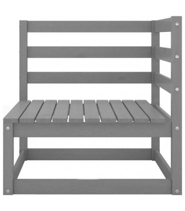 vidaXL 6 Piece Garden Lounge Set Grey Solid Wood Pine