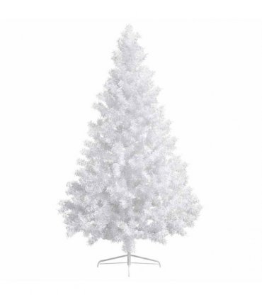 vidaXL Artificial Half Pre-lit Christmas Tree with Ball Set White 180 cm