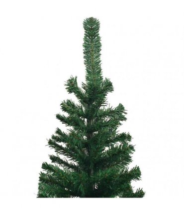 vidaXL Artificial Pre-lit Christmas Tree with Ball Set L 240 cm Green