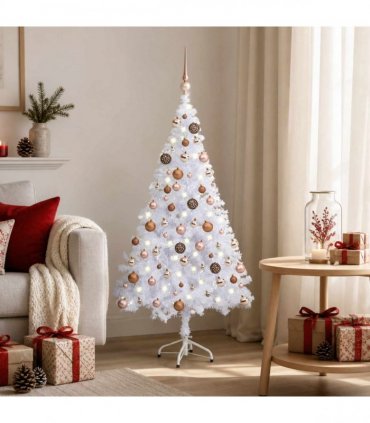 vidaXL Artificial Pre-lit Christmas Tree Ball Set 120 cm 230 Branches