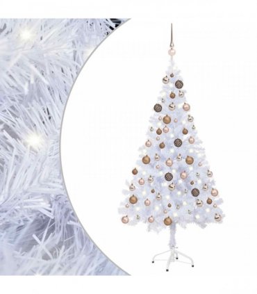 vidaXL Artificial Pre-lit Christmas Tree Ball Set 120 cm 230 Branches