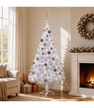 vidaXL Artificial Pre-lit Christmas Tree Ball Set 150 cm 380 Branches