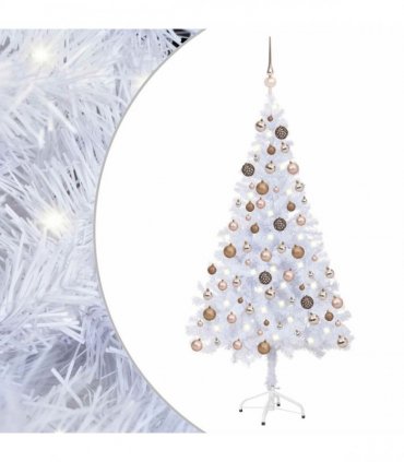 vidaXL Artificial Pre-lit Christmas Tree Ball Set 150 cm 380 Branches