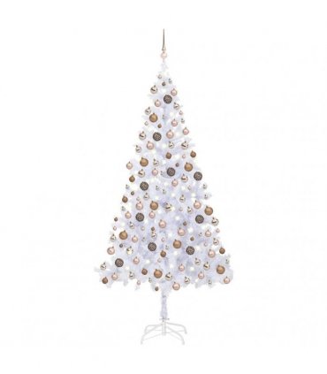 vidaXL Artificial Pre-lit Christmas Tree with Ball Set 210cm 910 Branches
