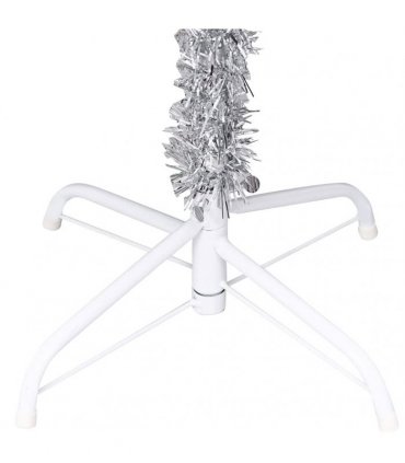 vidaXL Artificial Pre-lit Christmas Tree with Ball Set Silver 150 cm PET