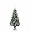 vidaXL Artificial Christmas Tree with LEDs&Ball Set&Pine Cones 180 cm