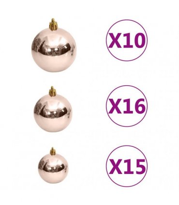 vidaXL Artificial Pre-lit Christmas Tree with Ball Set White 180 cm PVC