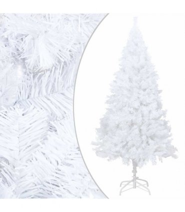 vidaXL Artificial Pre-lit Christmas Tree with Ball Set White 240 cm