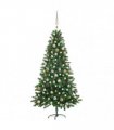 vidaXL Artificial Pre-lit Christmas Tree with Ball Set 150 cm Green