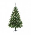 vidaXL Artificial Pre-lit Christmas Tree with Ball Set 210 cm Green