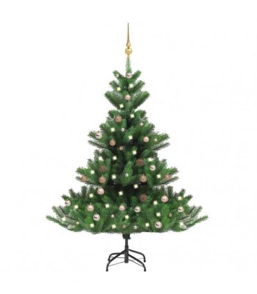 vidaXL Nordmann Fir Artificial Christmas Tree LED&Ball Set Green 150cm