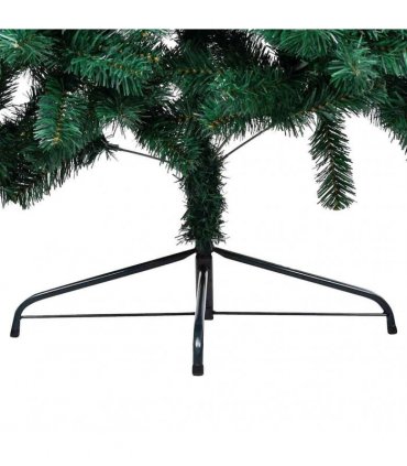 vidaXL Artificial Half Pre-lit Christmas Tree with Ball Set Green 150 cm