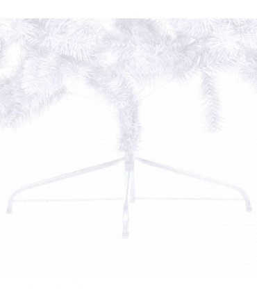 vidaXL Artificial Half Pre-lit Christmas Tree with Ball Set White 150 cm
