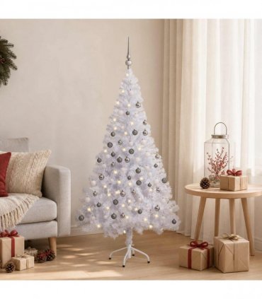 vidaXL Artificial Pre-lit Christmas Tree with Ball Set 120cm 230 Branches