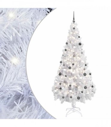 vidaXL Artificial Pre-lit Christmas Tree Ball Set 180 cm 620 Branches