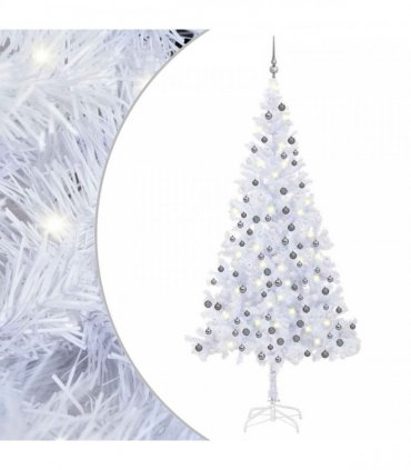 vidaXL Artificial Pre-lit Christmas Tree Ball Set 210 cm 910 Branches