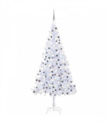 vidaXL Artificial Pre-lit Christmas Tree Ball Set 210 cm 910 Branches
