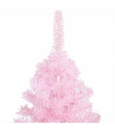 vidaXL Artificial Pre-lit Christmas Tree with Ball Set Pink 120 cm PVC