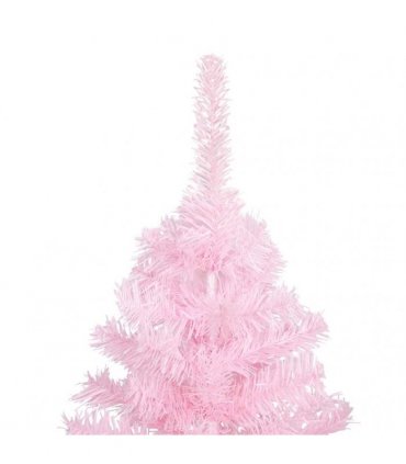vidaXL Artificial Pre-lit Christmas Tree with Ball Set Pink 150 cm PVC