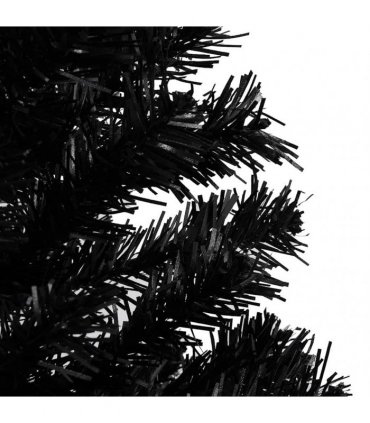 vidaXL Artificial Pre-lit Christmas Tree with Ball Set Black 240cm PVC