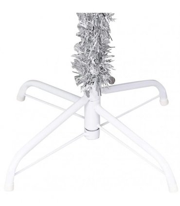 vidaXL Artificial Pre-lit Christmas Tree with Ball Set Silver 120 cm PET