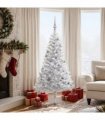 vidaXL Artificial Pre-lit Christmas Tree with Ball Set Silver 150 cm PET