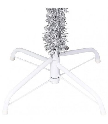 vidaXL Artificial Pre-lit Christmas Tree with Ball Set Silver 240 cm PET