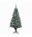 vidaXL Artificial Christmas Tree with LEDs&Ball Set&Pine Cones 240 cm