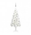 vidaXL Artificial Pre-lit Christmas Tree with Ball Set White 120 cm
