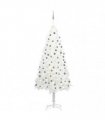 vidaXL Artificial Pre-lit Christmas Tree with Ball Set White 240 cm