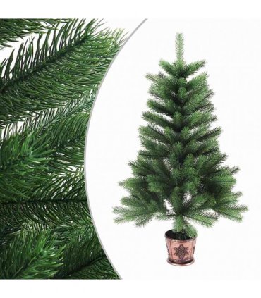 vidaXL Artificial Pre-lit Christmas Tree with Ball Set 65 cm Green