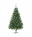 vidaXL Artificial Pre-lit Christmas Tree with Ball Set 210 cm Green