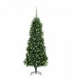 vidaXL Artificial Pre-lit Christmas Tree with Ball Set 240 cm Green