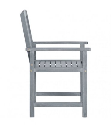 vidaXL Garden Chairs 8 pcs Solid Acacia Wood Grey