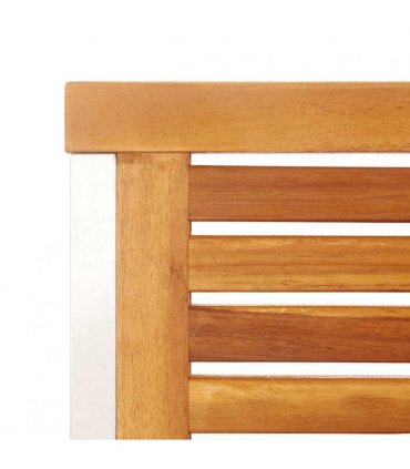 vidaXL Garden Chairs 8 pcs Solid Acacia Wood and Stainless Steel