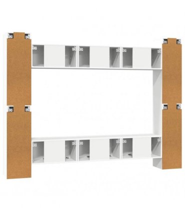 vidaXL 10 Piece TV Cabinet Set White Engineered Wood