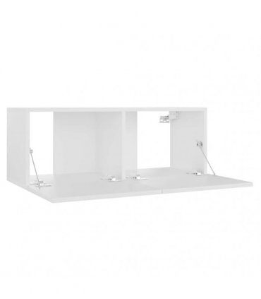 vidaXL 3 Piece TV Cabinet Set White Engineered Wood