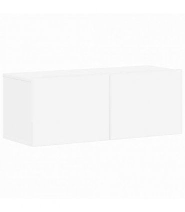 vidaXL 4 Piece TV Cabinet Set White Engineered Wood