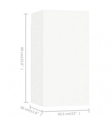 vidaXL 4 Piece TV Cabinet Set White Engineered Wood