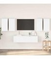 vidaXL 6 Piece TV Cabinet Set White Engineered Wood