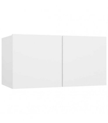 vidaXL 4 Piece TV Cabinet Set White Engineered Wood