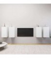 vidaXL 4 Piece TV Cabinet Set White 30,5x30x60 cm Engineered Wood