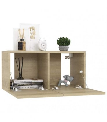 vidaXL 10 Piece TV Cabinet Set Sonoma Oak Engineered Wood