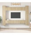 vidaXL 10 Piece TV Cabinet Set Sonoma Oak Engineered Wood