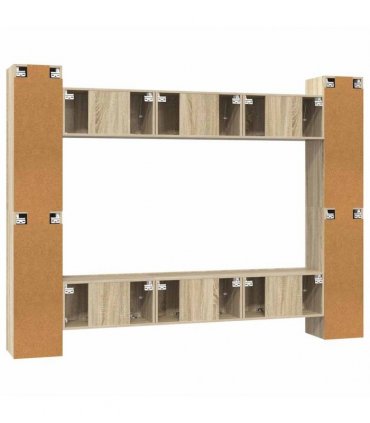 vidaXL 10 Piece TV Cabinet Set Sonoma Oak Engineered Wood