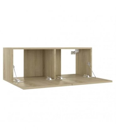 vidaXL 3 Piece TV Cabinet Set Sonoma Oak Engineered Wood